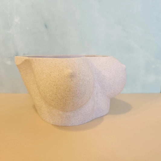 3D Printed Bust Planter: Desert Sand Sculptural Vase CR3 Design Co