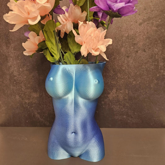 Aqua Oasis Goddess Vase: 3D Printed Female Torso Art Decor CR3 Design Co
