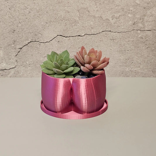3D Printed Butt Planter: Electric Rose Body Art Vase CR3 Design Co