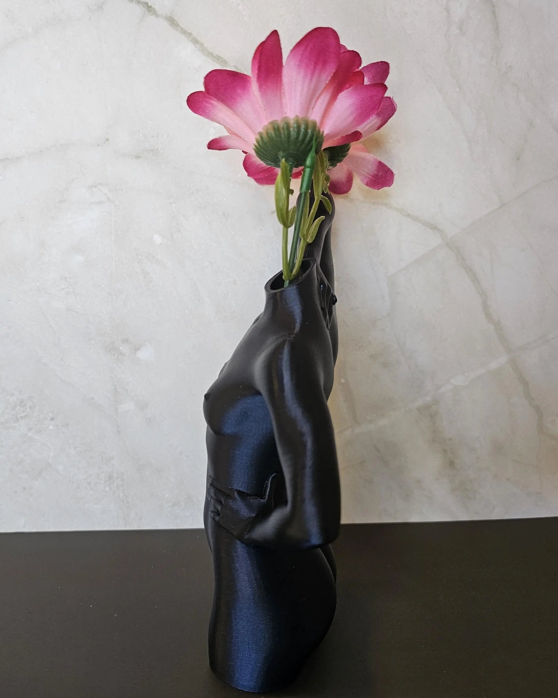 Elegant 3D Printed Female Torso Vase - Modern Midnight Blue Sculpture for Contemporary Home Decor CR3 Design Co