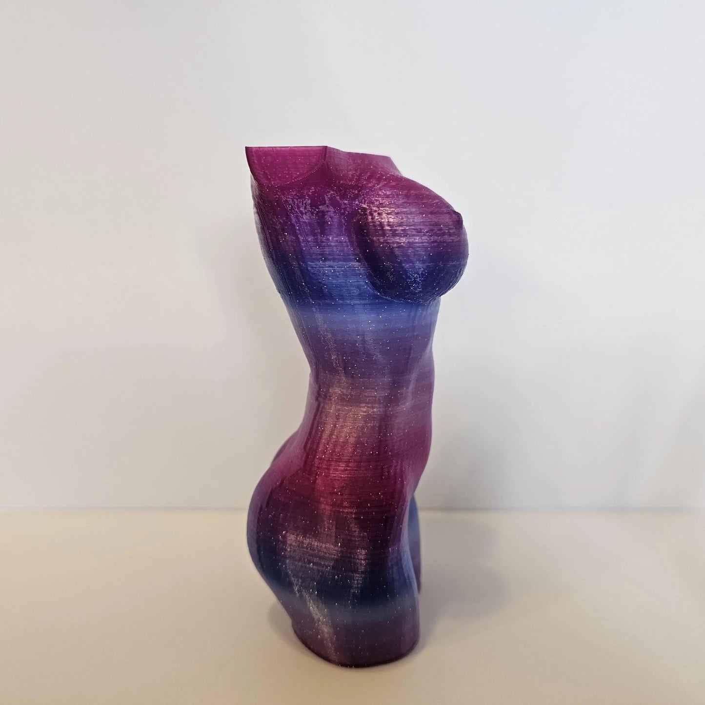 California Twilight Lustra: One-of-a-Kind 3D Printed Goddess Torso Vase - Modern Sculpture Art Decor CR3 Design Co