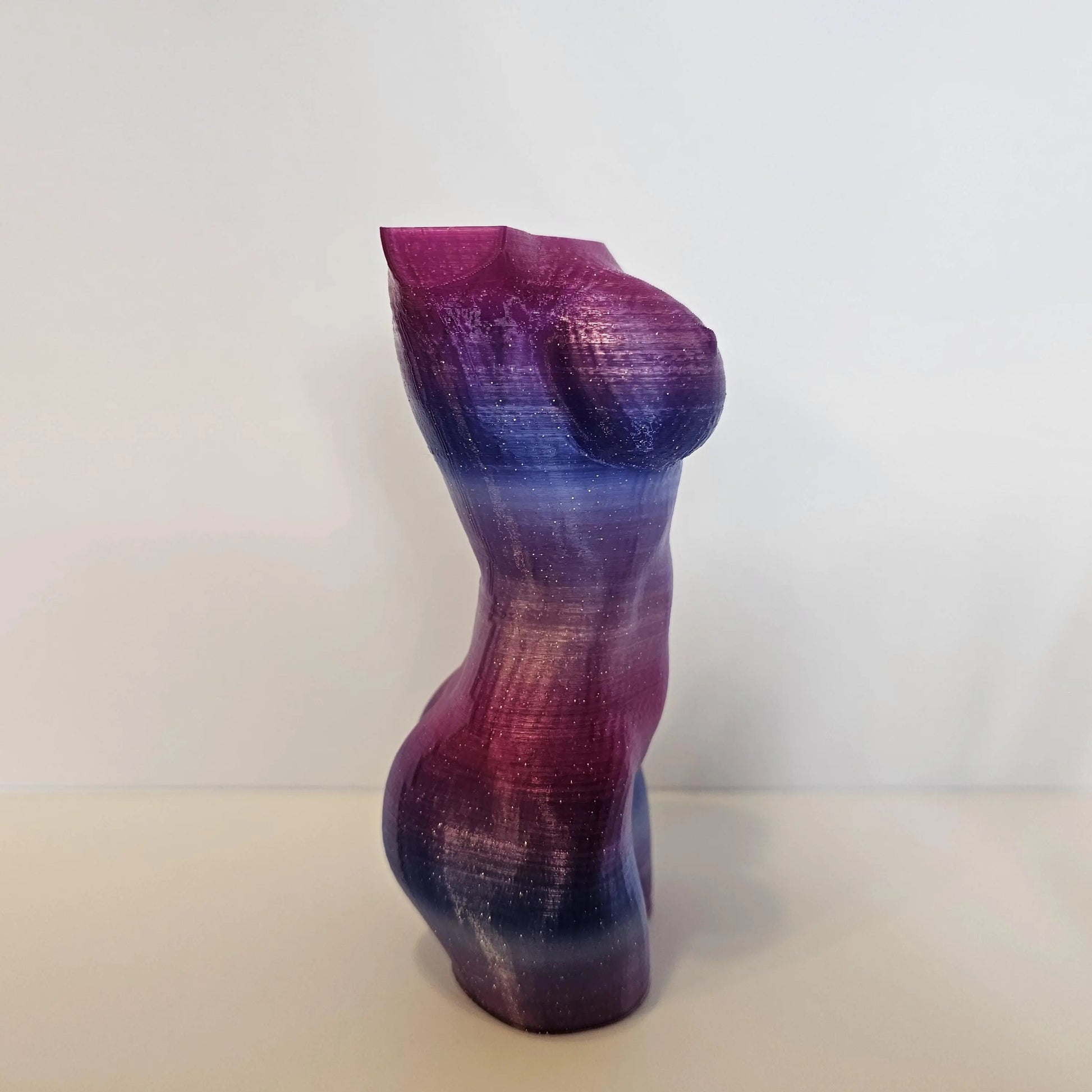 California Twilight Lustra: One-of-a-Kind 3D Printed Goddess Torso Vase - Modern Sculpture Art Decor CR3 Design Co