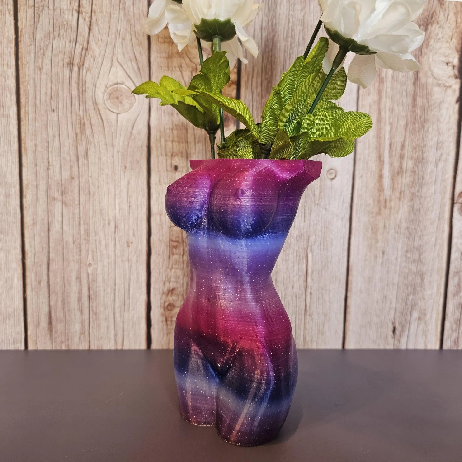California Twilight Lustra: One-of-a-Kind 3D Printed Goddess Torso Vase - Modern Sculpture Art Decor CR3 Design Co