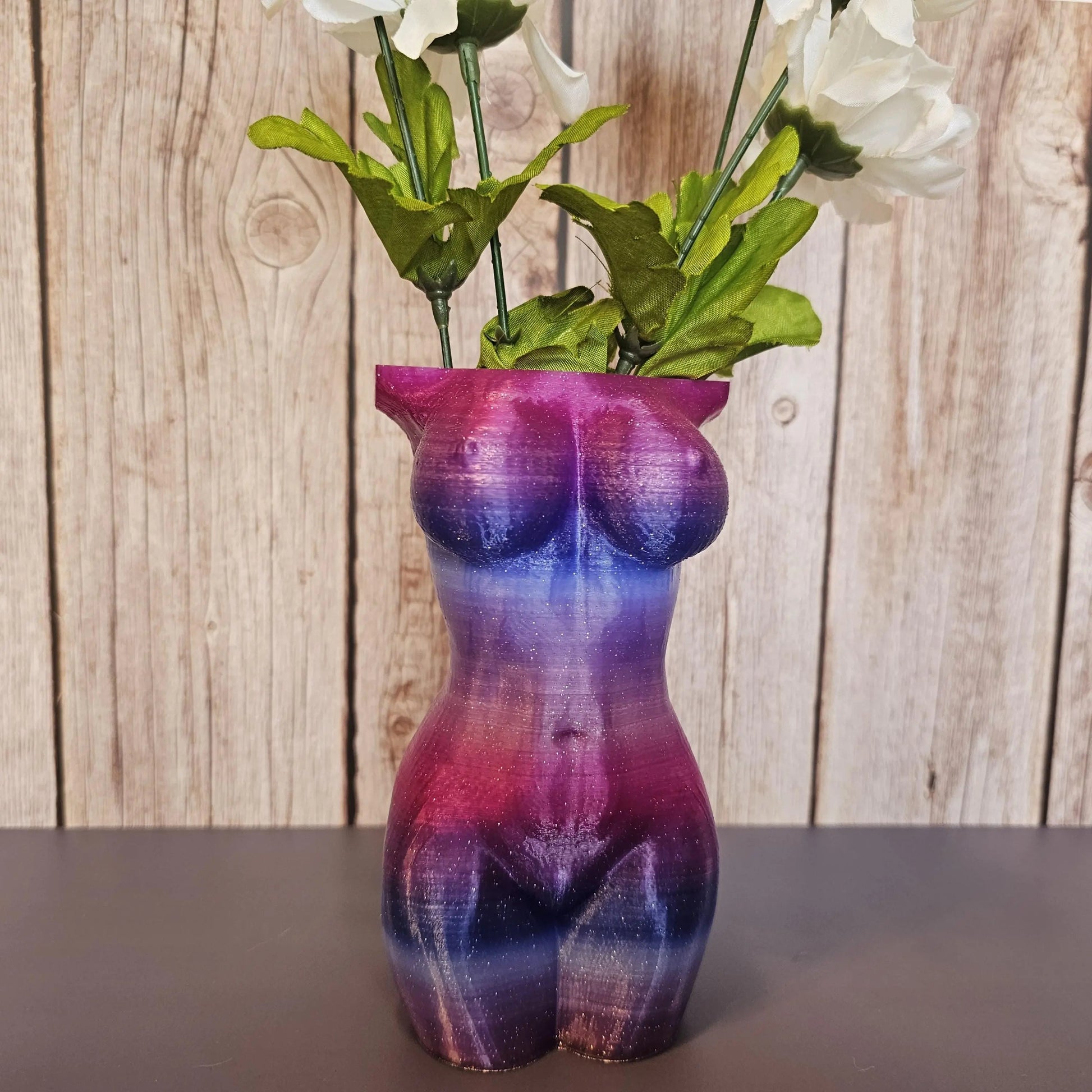 California Twilight Lustra: One-of-a-Kind 3D Printed Goddess Torso Vase - Modern Sculpture Art Decor CR3 Design Co