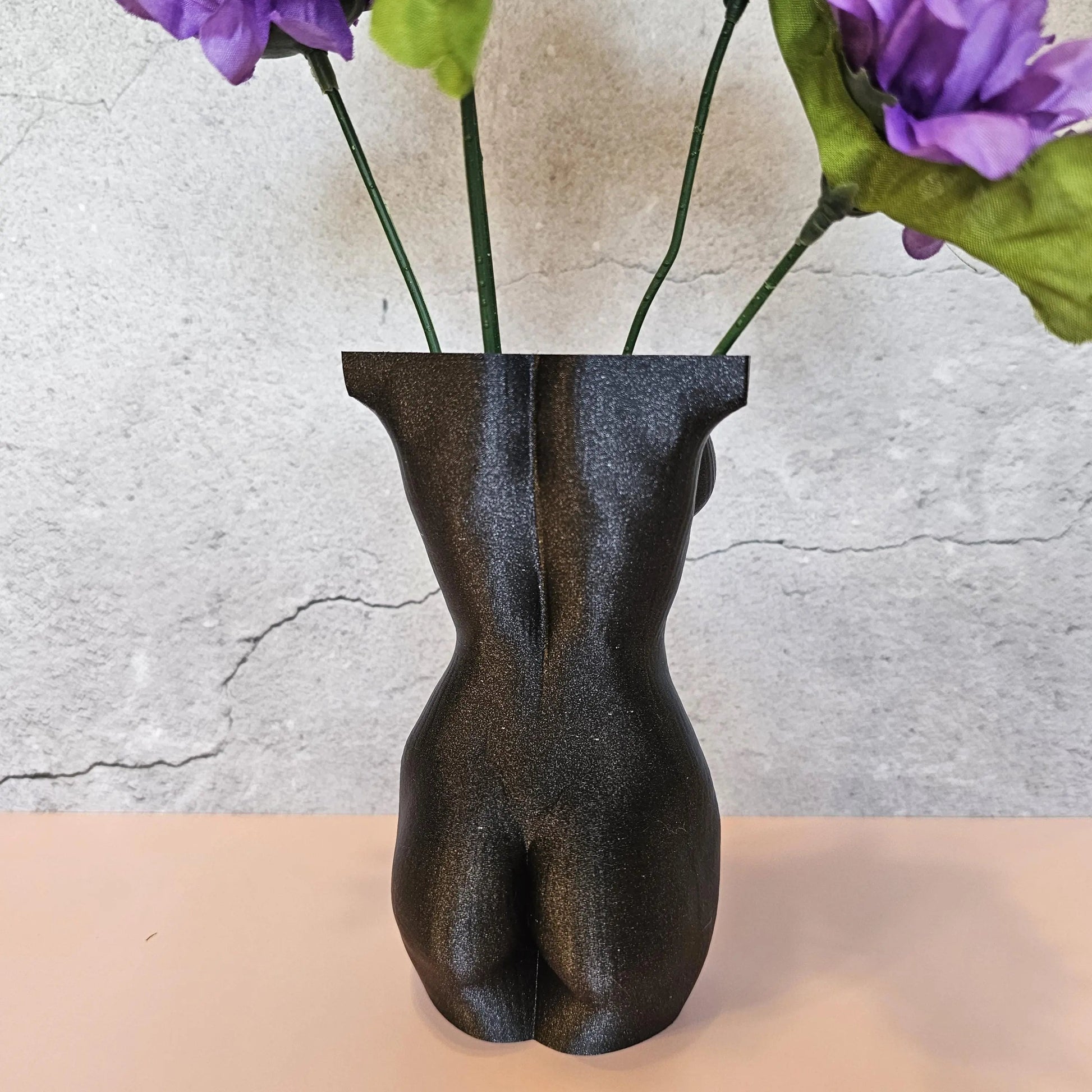 Elegant 3D Printed Female Torso Vase - Modern Black Sculpture for Luxury Home Decor CR3 Design Co