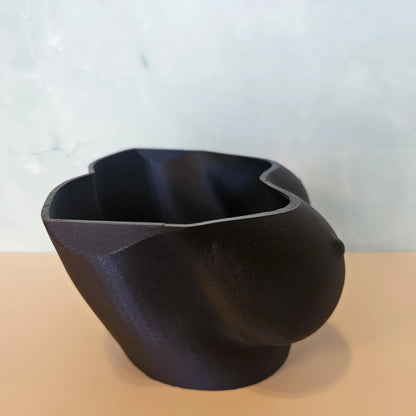Midnight Blue Bust Planter: 3D Printed Satin Finish Decor CR3 Design Co