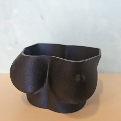 Midnight Blue Bust Planter: 3D Printed Satin Finish Decor CR3 Design Co