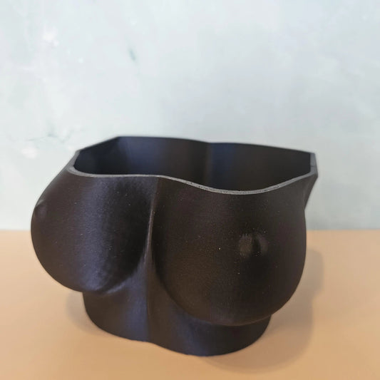 Midnight Blue Bust Planter: 3D Printed Satin Finish Decor CR3 Design Co
