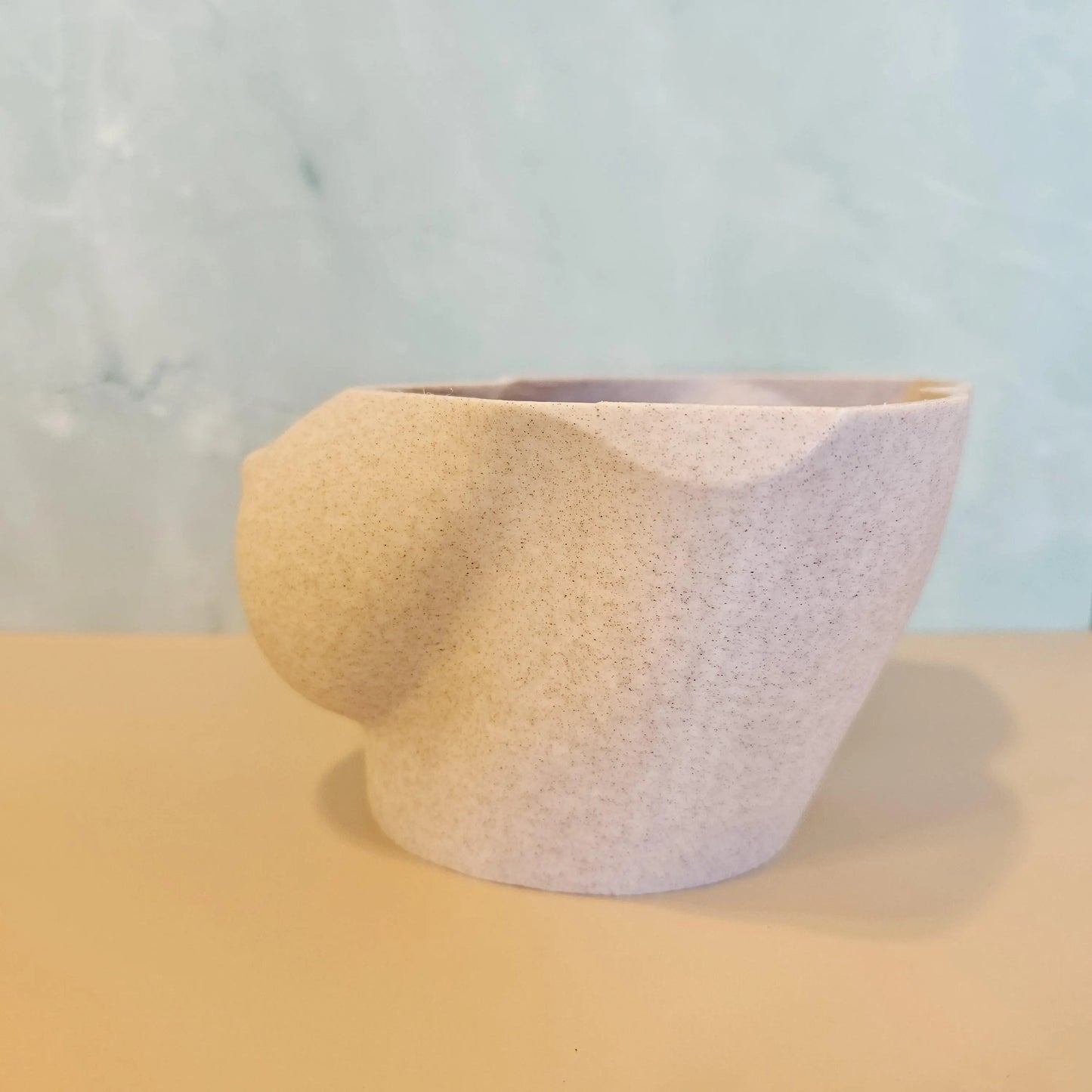 3D Printed Bust Planter: Desert Sand Sculptural Vase CR3 Design Co