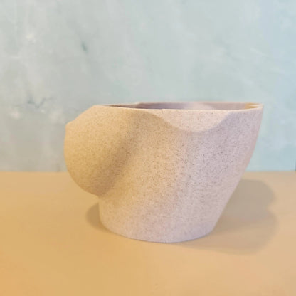 3D Printed Bust Planter: Desert Sand Sculptural Vase CR3 Design Co