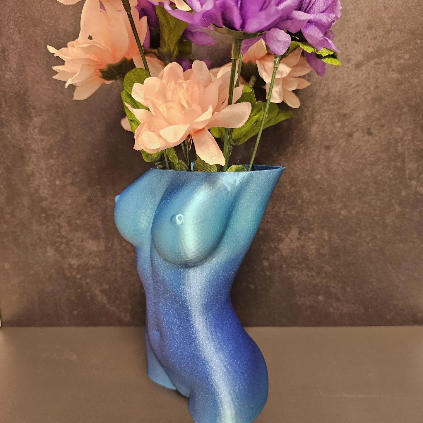 Aqua Oasis Goddess Vase: 3D Printed Female Torso Art Decor CR3 Design Co