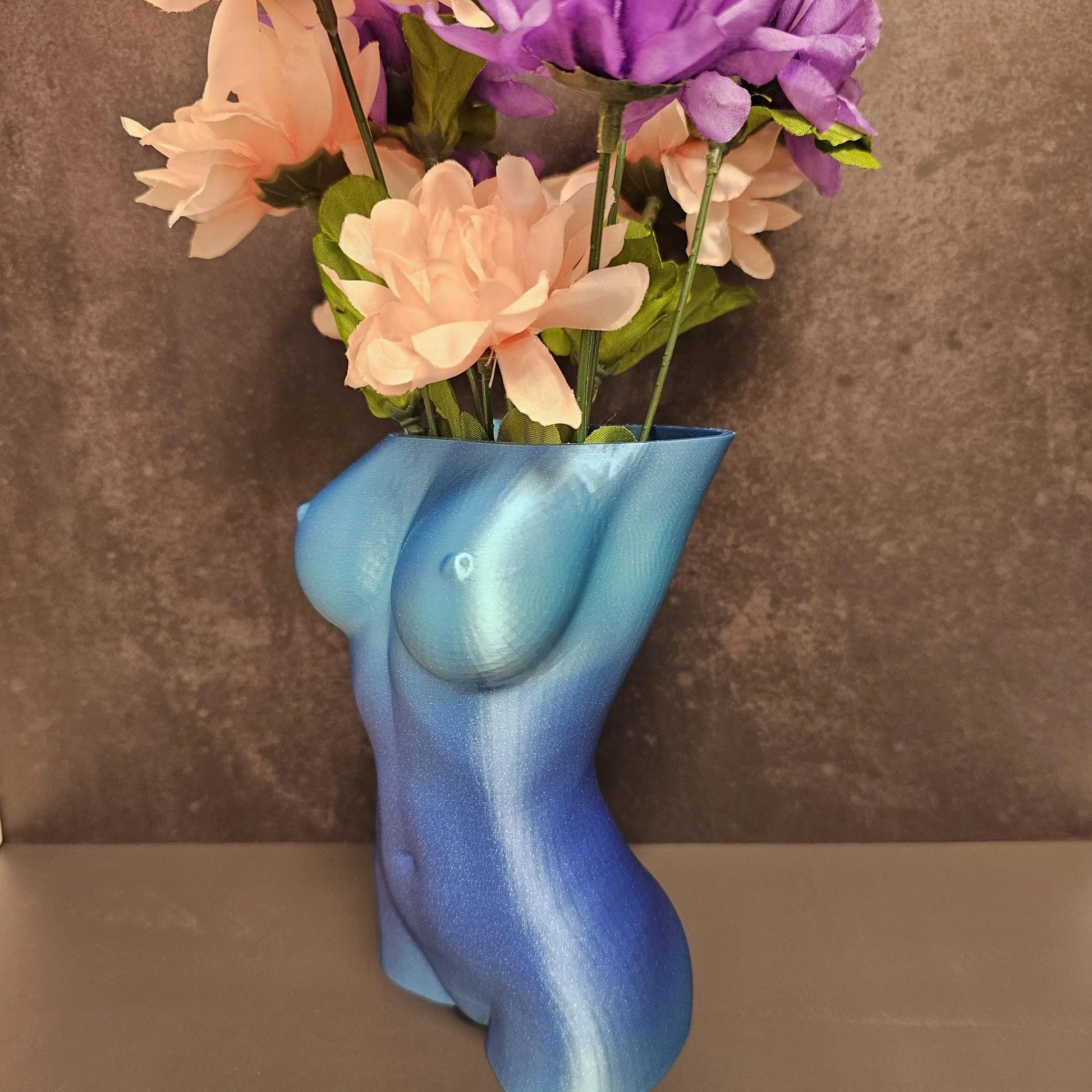 Aqua Oasis Goddess Vase: 3D Printed Female Torso Art Decor CR3 Design Co
