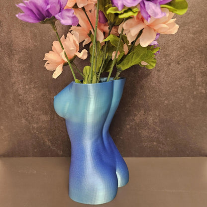 Aqua Oasis Goddess Vase: 3D Printed Female Torso Art Decor CR3 Design Co