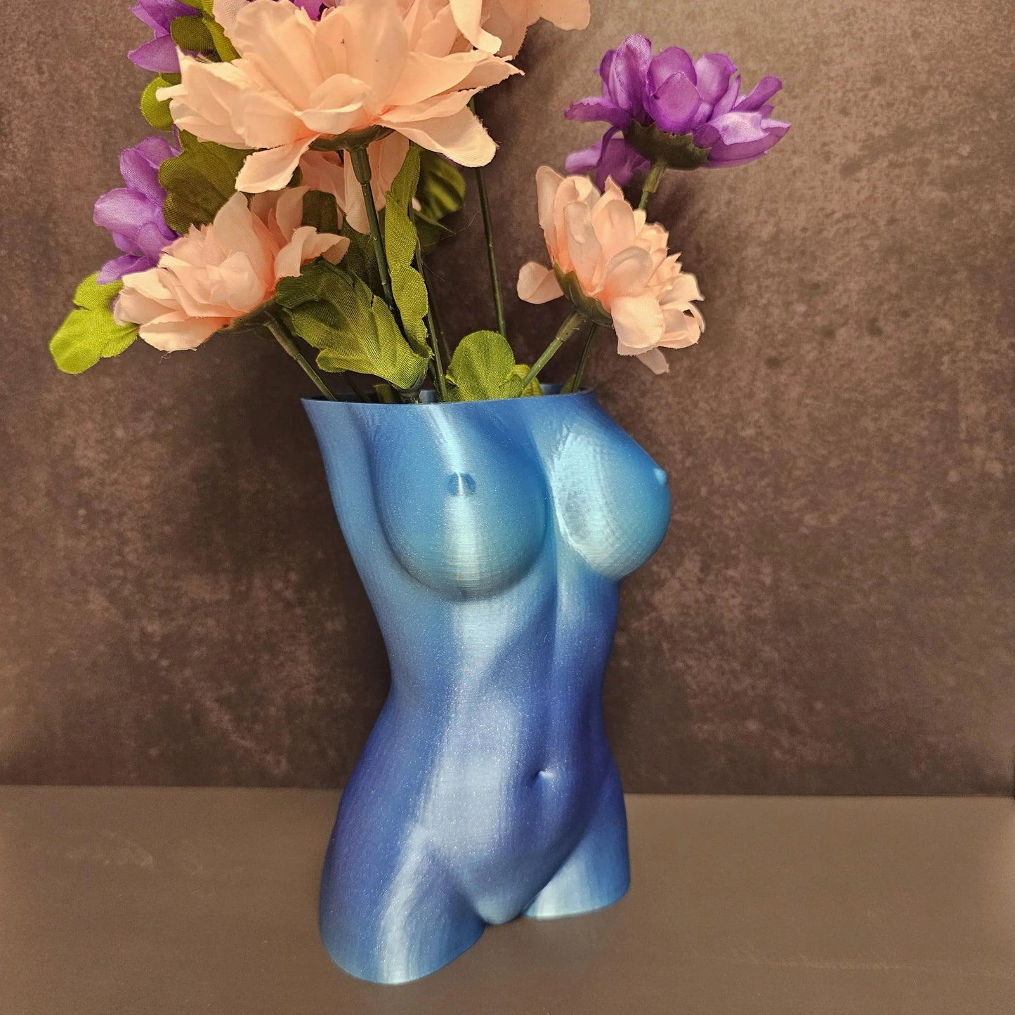 Aqua Oasis Goddess Vase: 3D Printed Female Torso Art Decor CR3 Design Co