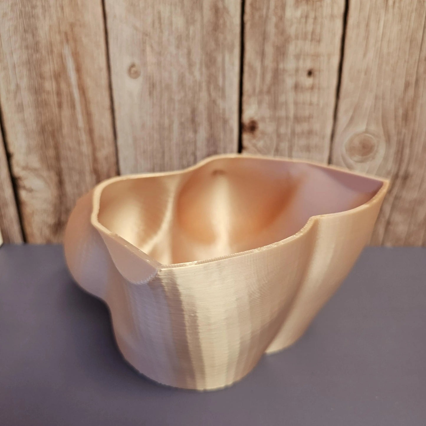 3D Printed Torso Planter: Silk Rose Gold Sculptural Bust Pot CR3 Design Co