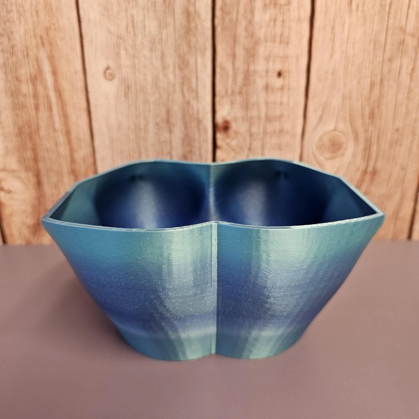 Pearlescent 3D Printed Bust Planter - Aqua Indoor Sculpture Vase for Live or Decorative Plants CR3 Design Co