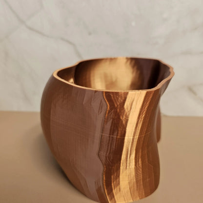 3D Printed Copper Butt Planter: Modern Body Art Vase CR3 Design Co