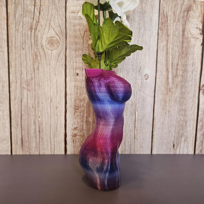 California Twilight Lustra: One-of-a-Kind 3D Printed Goddess Torso Vase - Modern Sculpture Art Decor CR3 Design Co