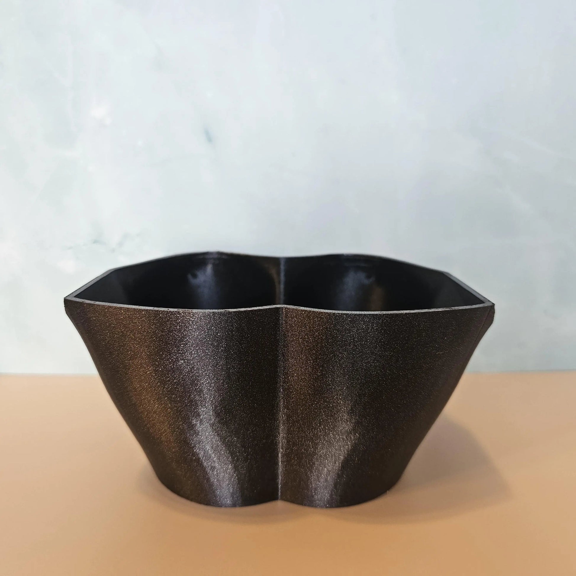 Shimmering Black 3D Printed Bust Planter: Stylish Indoor Decor for Live or Decorative Plants CR3 Design Co