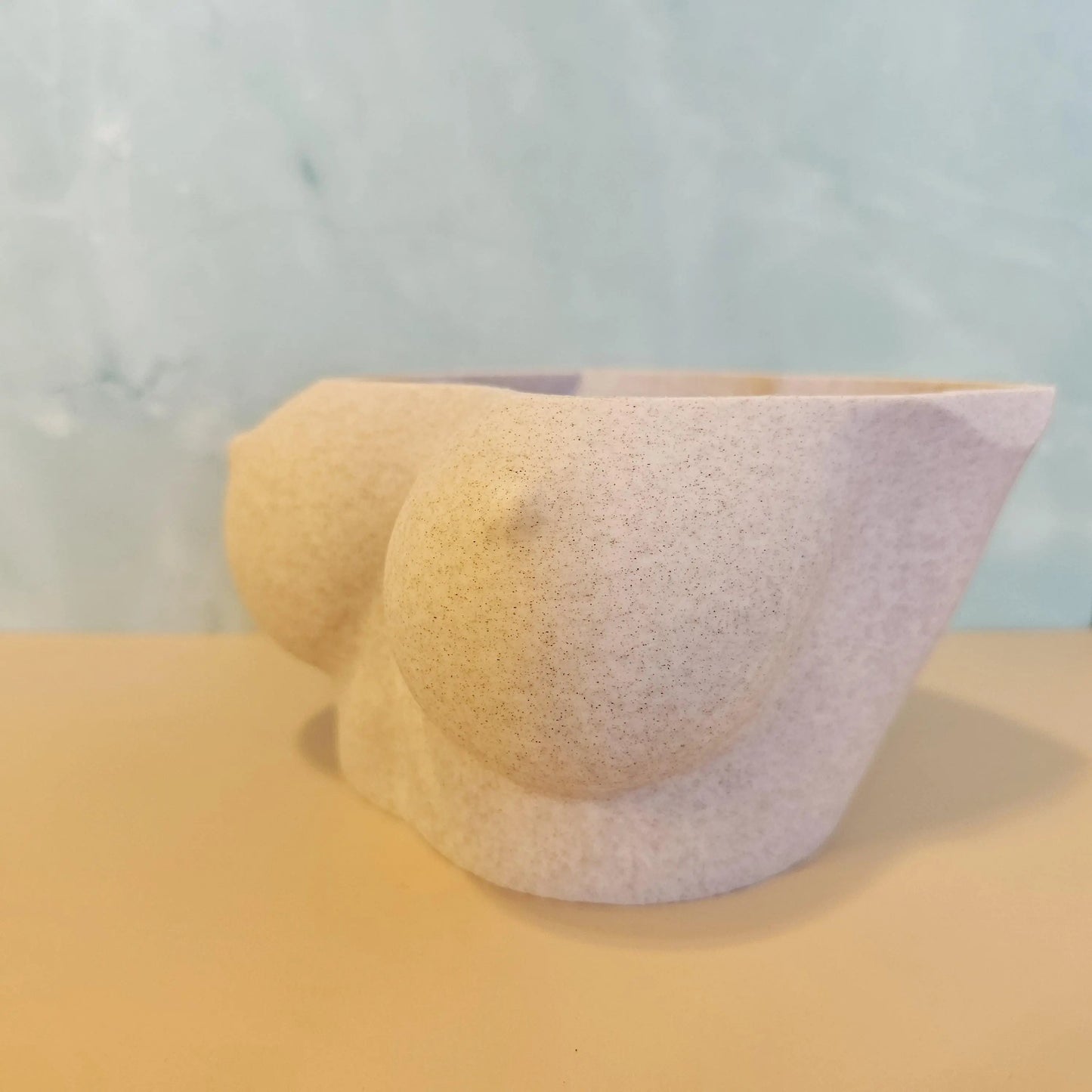 3D Printed Bust Planter: Desert Sand Sculptural Vase CR3 Design Co