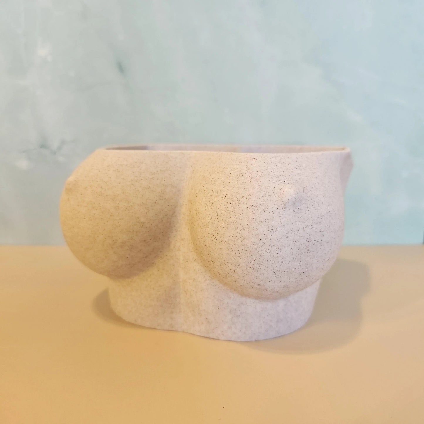 3D Printed Bust Planter: Desert Sand Sculptural Vase CR3 Design Co