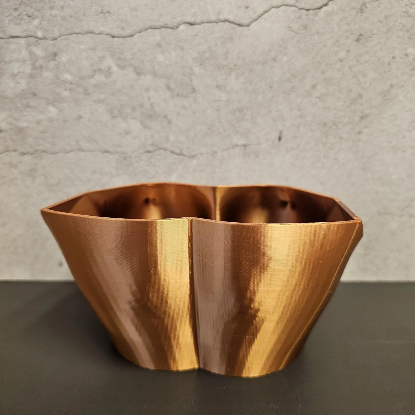 3D Printed Copper Bust Planter: Modern Art Torso Pot CR3 Design Co