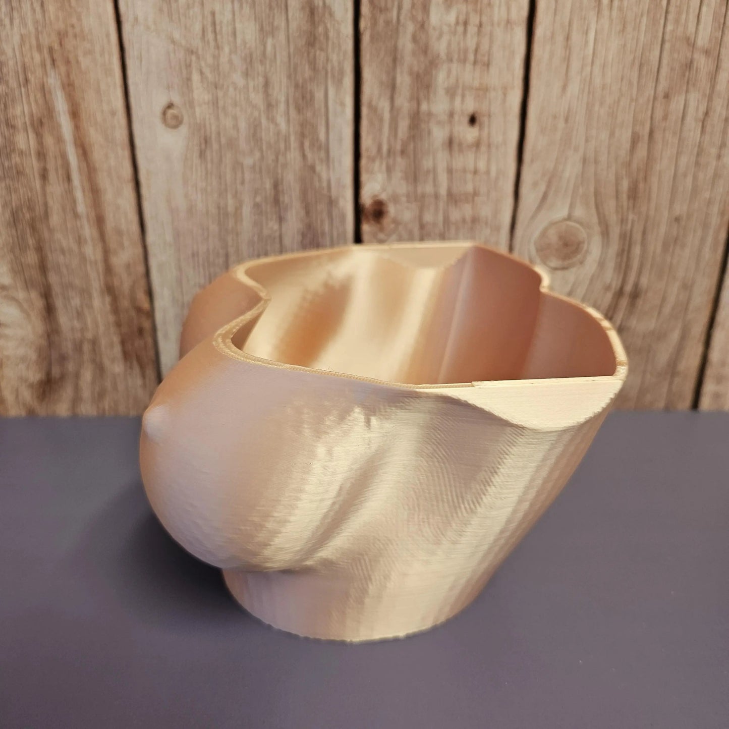 3D Printed Torso Planter: Silk Rose Gold Sculptural Bust Pot CR3 Design Co
