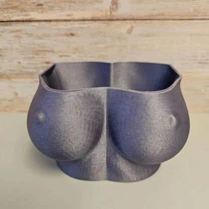 Diamond Lavender Bust Planter: 3D Printed Sculptural Indoor Pot CR3 Design Co