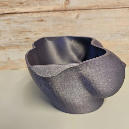 Diamond Lavender Bust Planter: 3D Printed Sculptural Indoor Pot CR3 Design Co