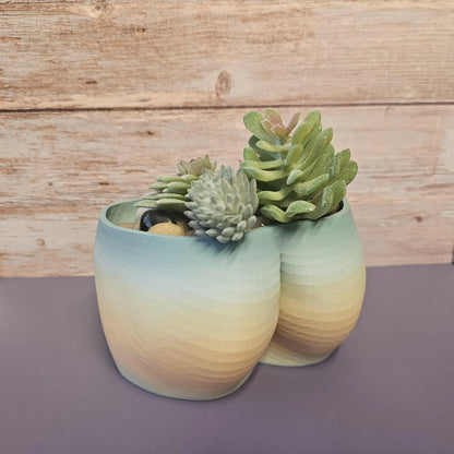 3D Printed Butt Planter: Modern Body Art Vase - Feminine Booty Sculpture for Small Plants CR3 Design Co
