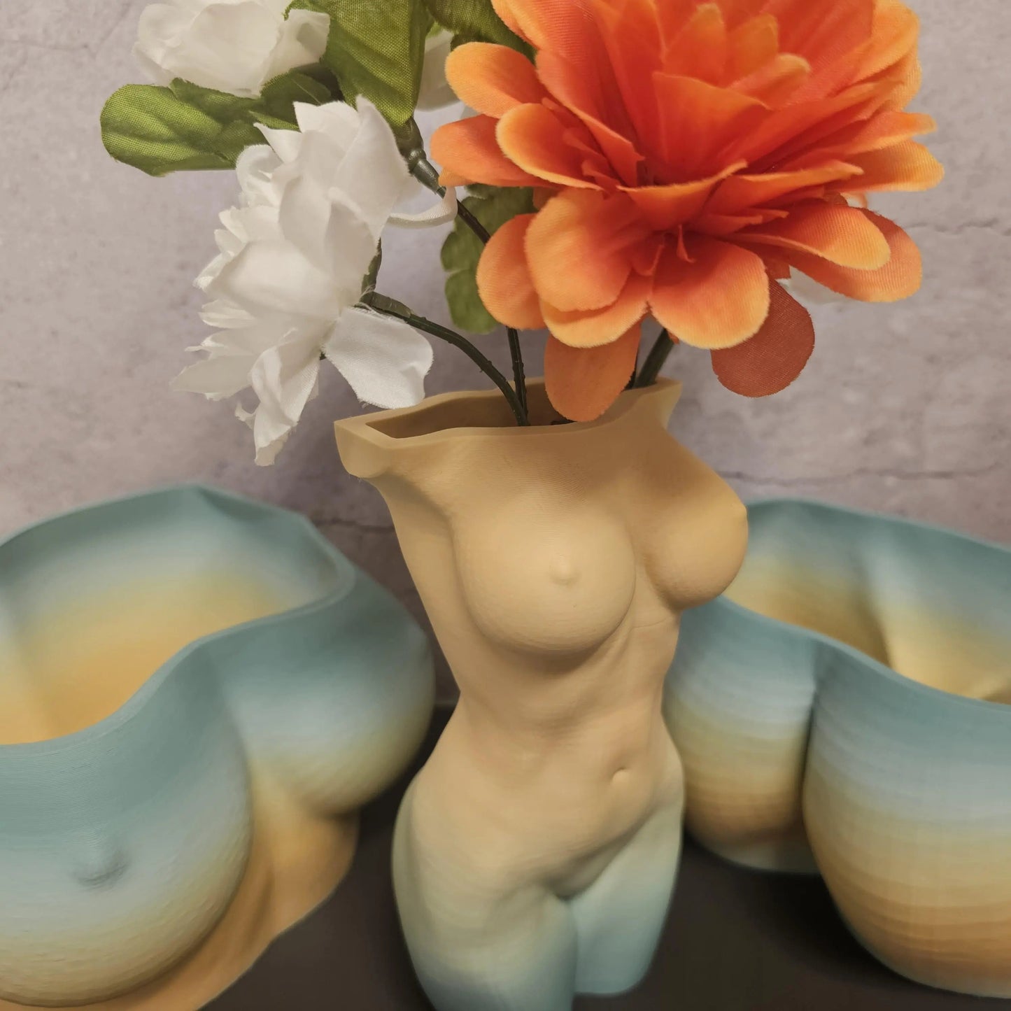 3D Printed Butt Planter: Modern Body Art Vase - Feminine Booty Sculpture for Small Plants CR3 Design Co