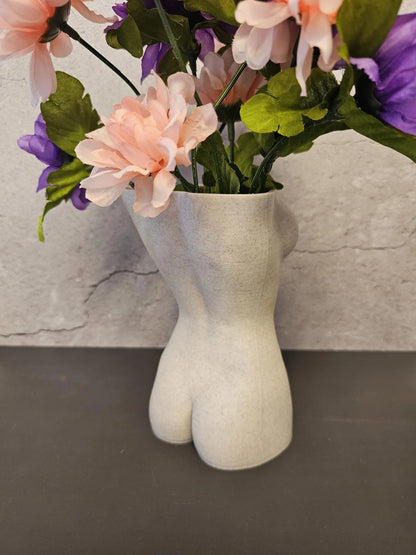 Goddess Vase: 3D Printed Desert Sand Torso Sculpture CR3 Design Co