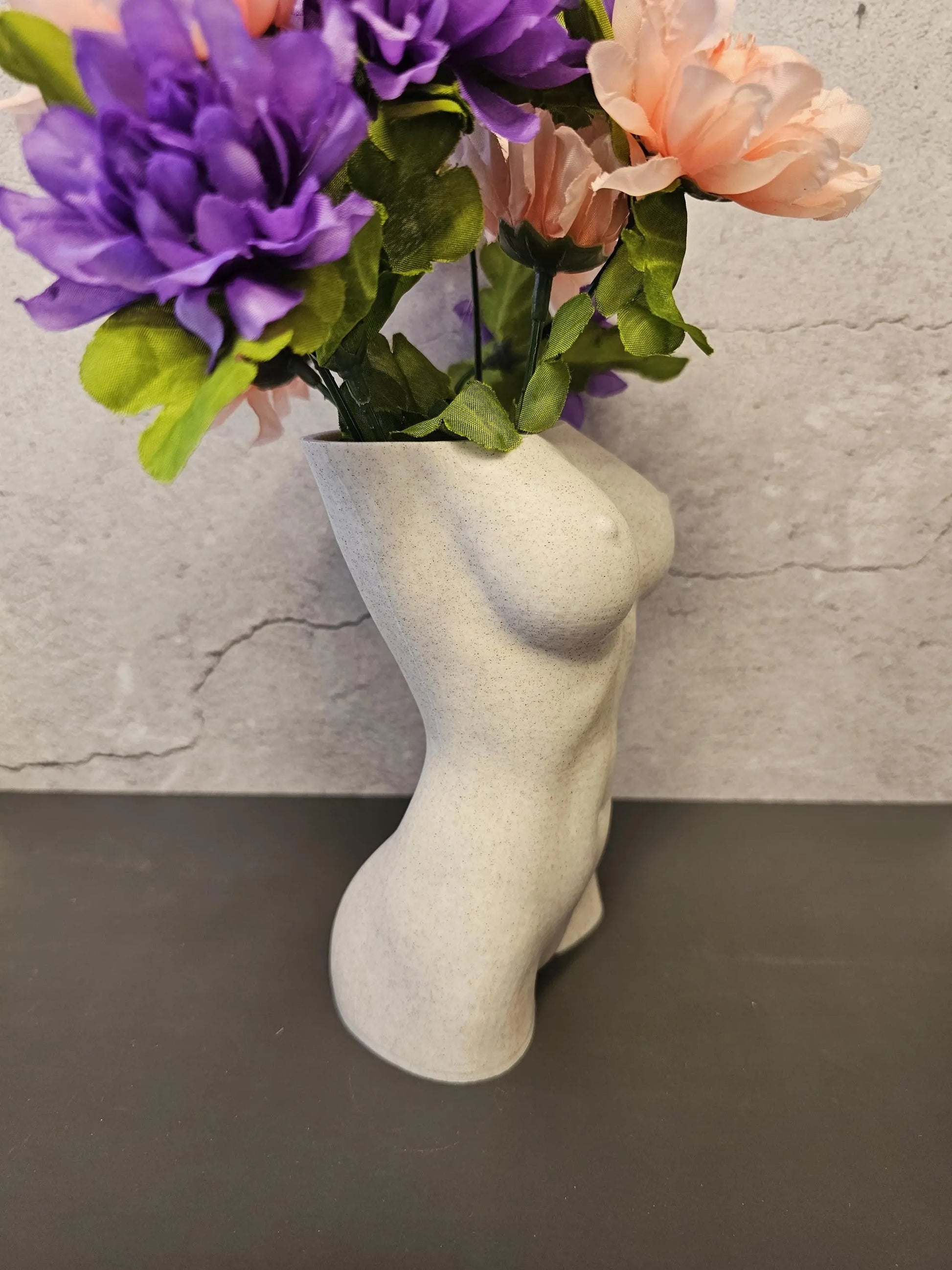 Goddess Vase: 3D Printed Desert Sand Torso Sculpture CR3 Design Co