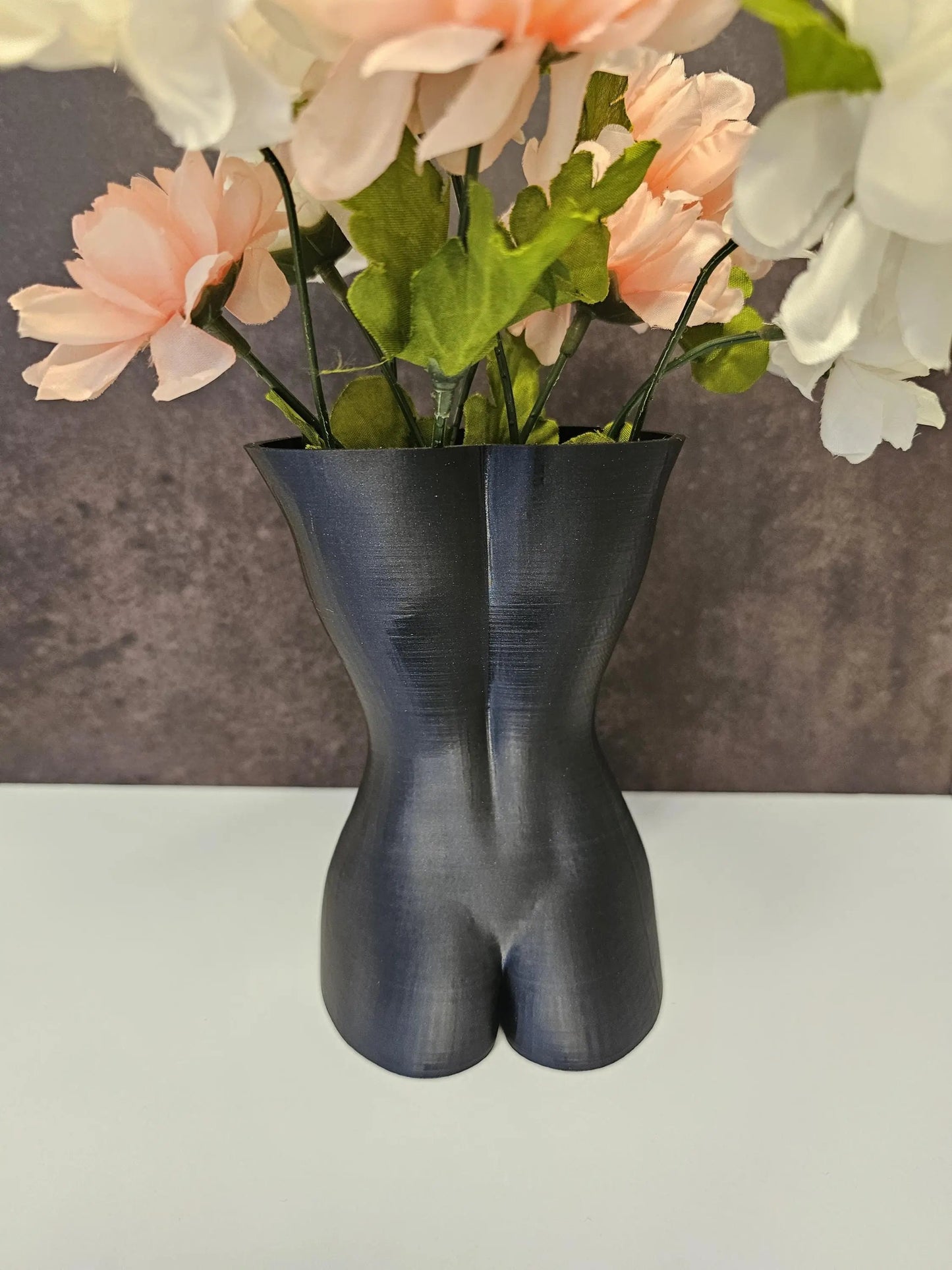 Midnight Blue Goddess Vase: 3D Printed Torso Sculpture CR3 Design Co