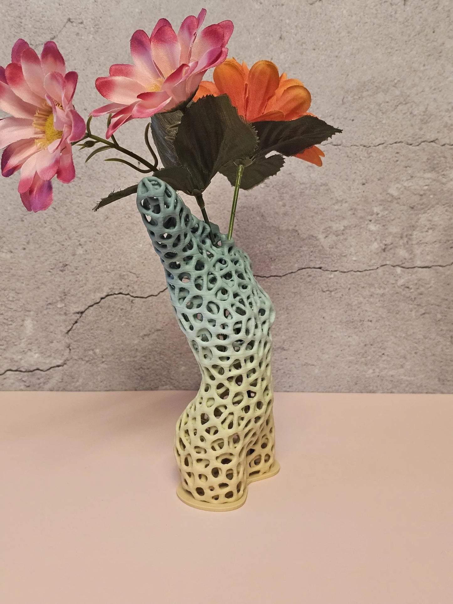 Voronoi Torso Vase: 3D Printed Sculptural Art - Modern Home Decor CR3 Design Co