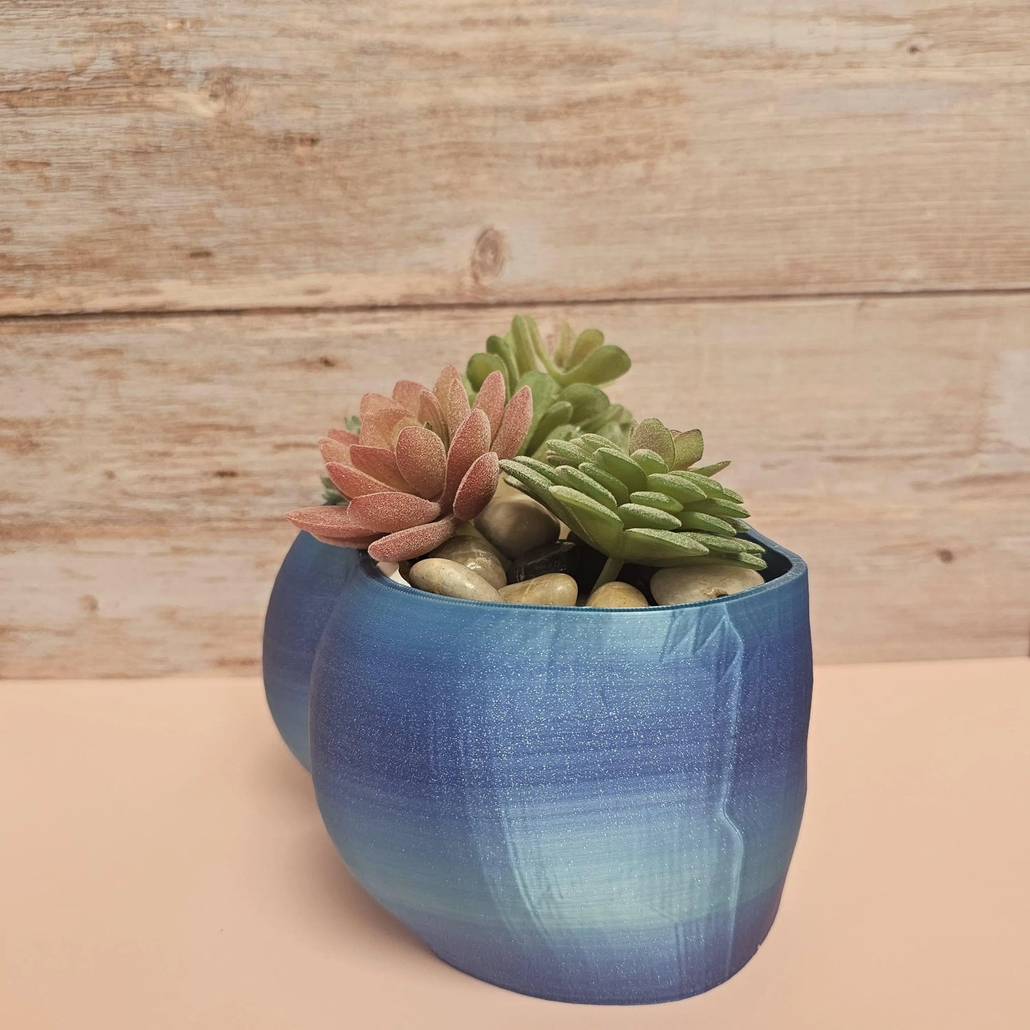 Aqua 3D Printed Butt Planter: Modern Body Art Vase CR3 Design Co