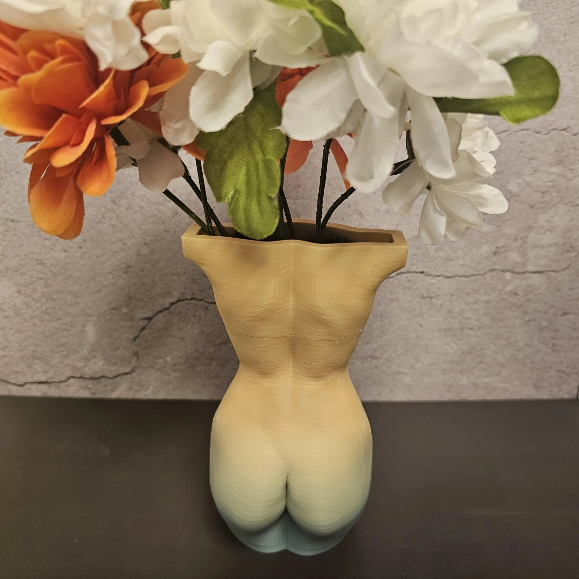 Elegant Pastel Female Torso Vase: Modern 3D Printed Sculpture for Stylish Home Decor CR3 Design Co