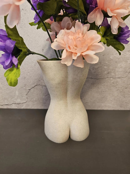 Goddess Vase: 3D Printed Desert Sand Torso Sculpture CR3 Design Co
