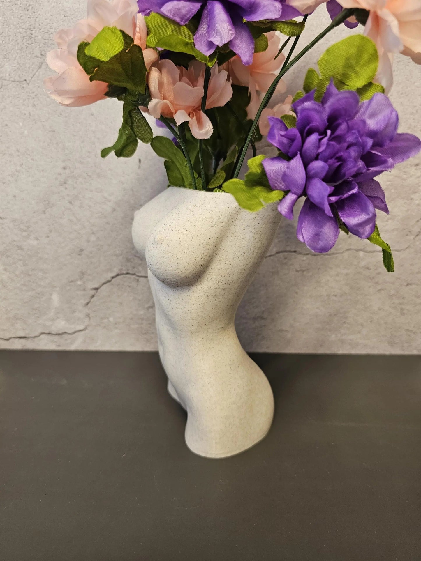 Goddess Vase: 3D Printed Desert Sand Torso Sculpture CR3 Design Co