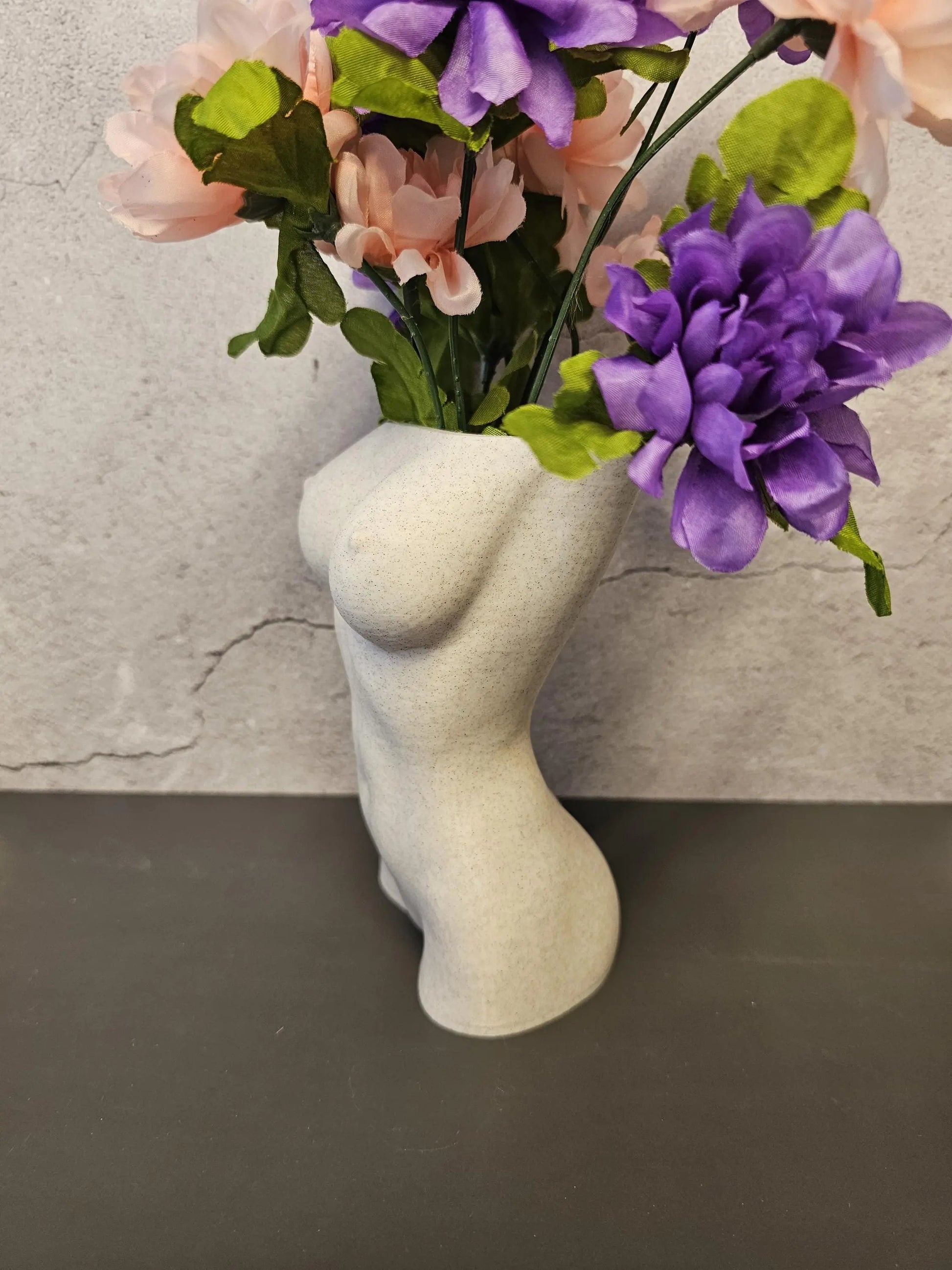 Goddess Vase: 3D Printed Desert Sand Torso Sculpture CR3 Design Co