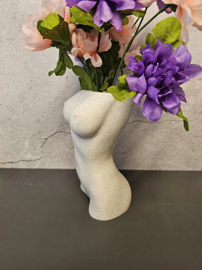 Goddess Vase: 3D Printed Desert Sand Torso Sculpture CR3 Design Co