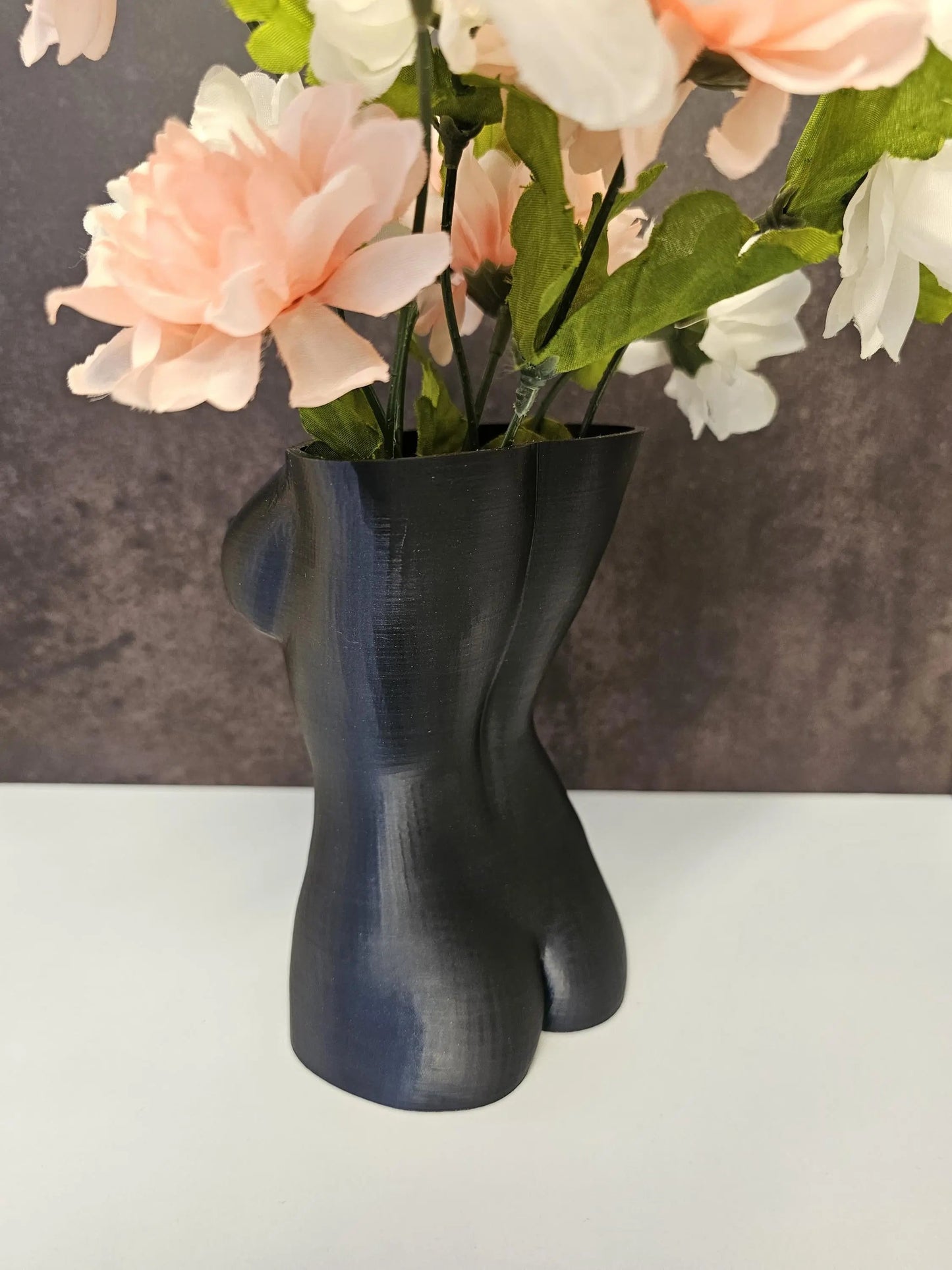 Midnight Blue Goddess Vase: 3D Printed Torso Sculpture CR3 Design Co