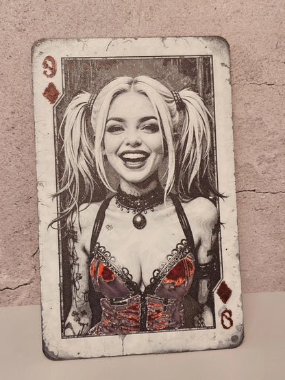 Harley Quinn Playing Card Wall Art: 3D Printed Comic Decor CR3 Design Co