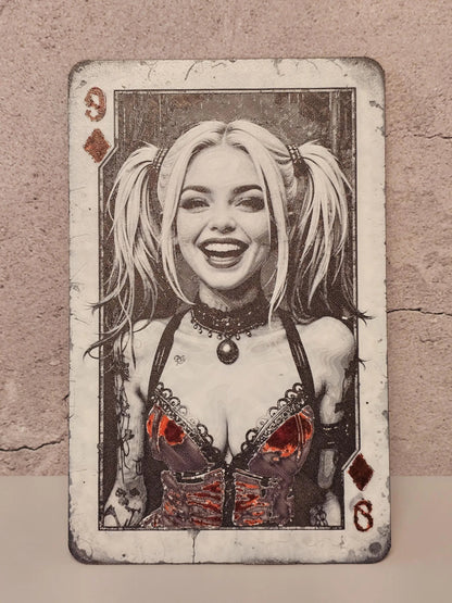 Harley Quinn Playing Card Wall Art: 3D Printed Comic Decor CR3 Design Co