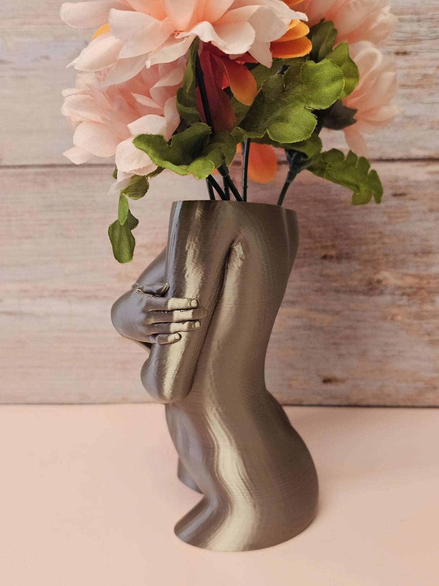 Sculptural Sable Female Torso Vase - Modern Antique Gold Body Positive Art Decor CR3 Design Co