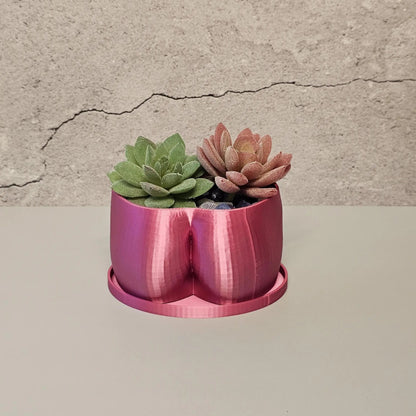 3D Printed Butt Planter: Electric Rose Body Art Vase CR3 Design Co