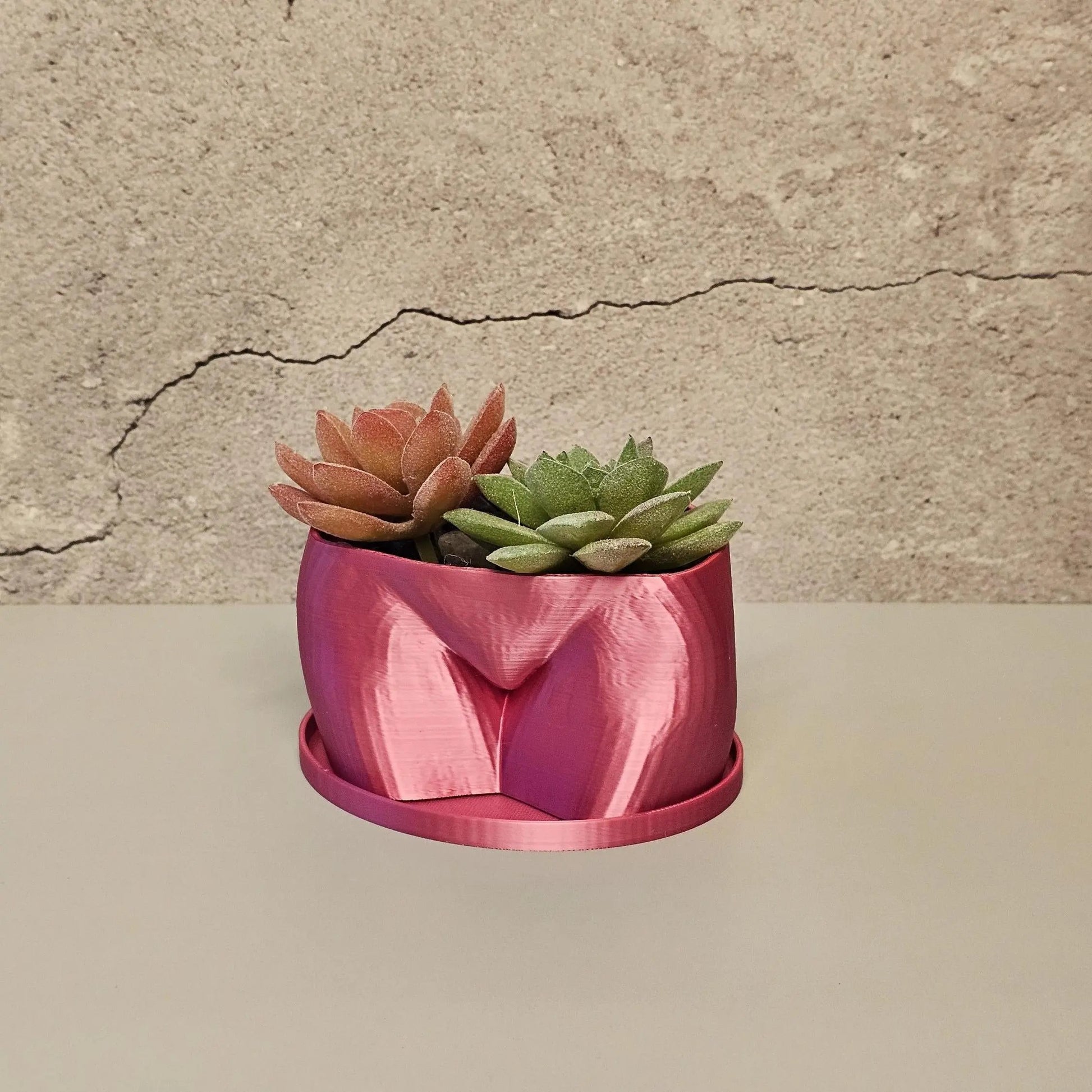 3D Printed Butt Planter: Electric Rose Body Art Vase CR3 Design Co