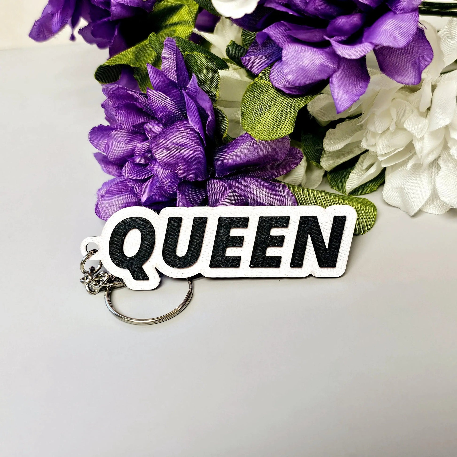 Personalized 3D Printed Name Keychain - Two-Tone Custom Keyring CR3 Design Co