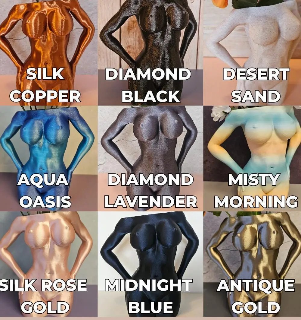 3D Printed Pastel Bust Planter: Sculptural Indoor Vase for Succulents and Decorative Plants CR3 Design Co