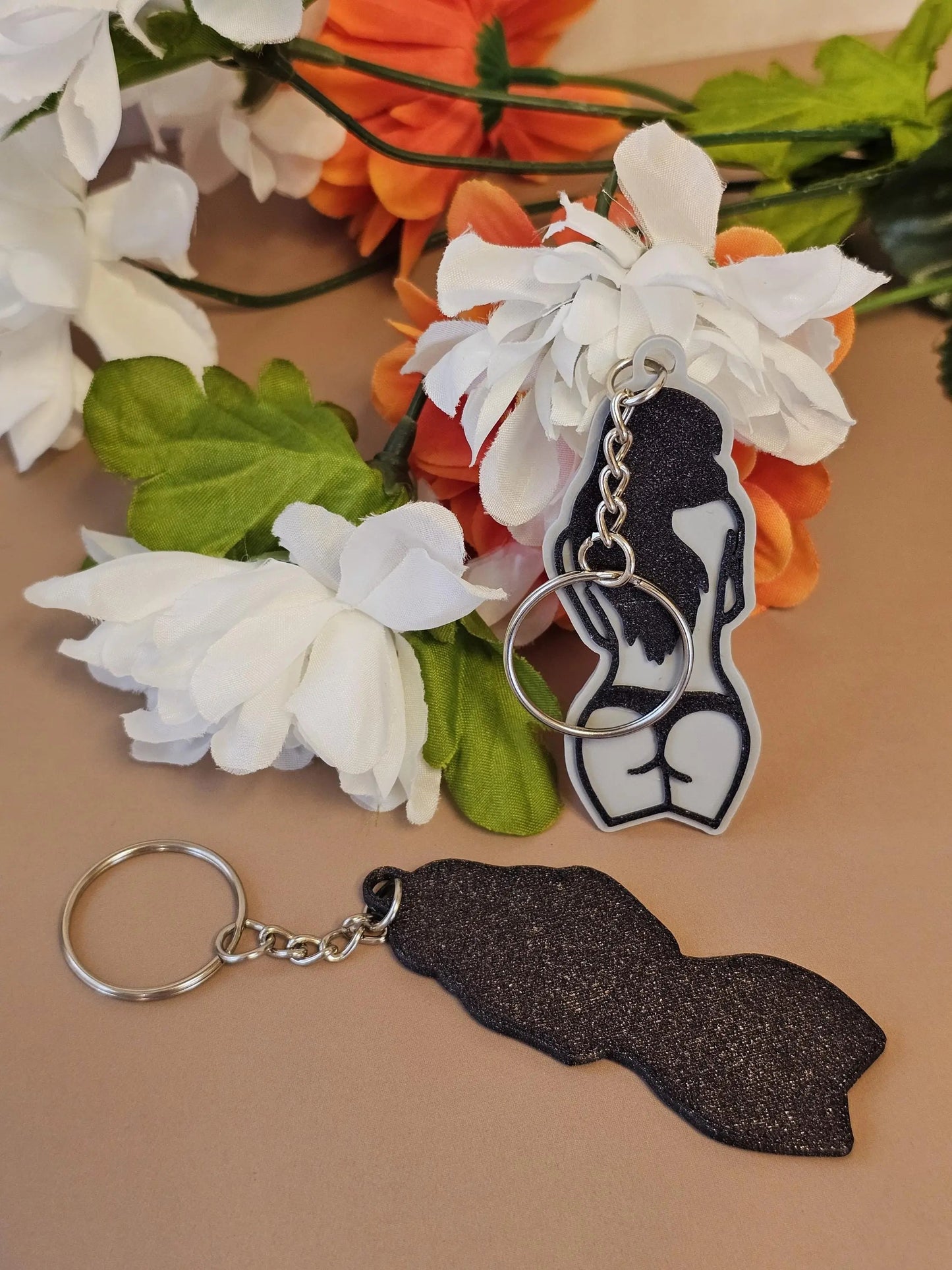 Curvy Silhouette Keychain: 3D Printed Body Positive Accessory CR3 Design Co